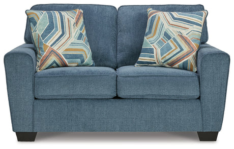 Cashton Sofa and Loveseat in Blue from Ashley - Luna Furniture