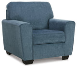 Cashton Sofa, Loveseat, Chair and Ottoman in Blue from Ashley - Luna Furniture