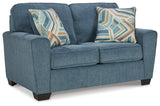 Cashton Sofa, Loveseat, Chair and Ottoman in Blue from Ashley - Luna Furniture