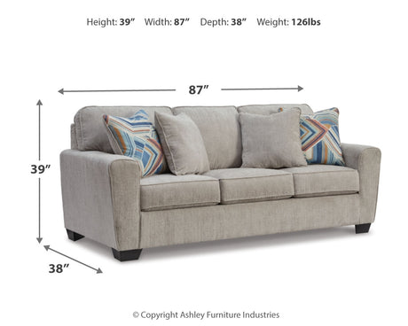 Cashton Sofa, Loveseat, Chair and Ottoman in Ice from Ashley - Luna Furniture