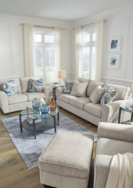 Cashton Sofa, Loveseat, Chair and Ottoman in Ice from Ashley - Luna Furniture