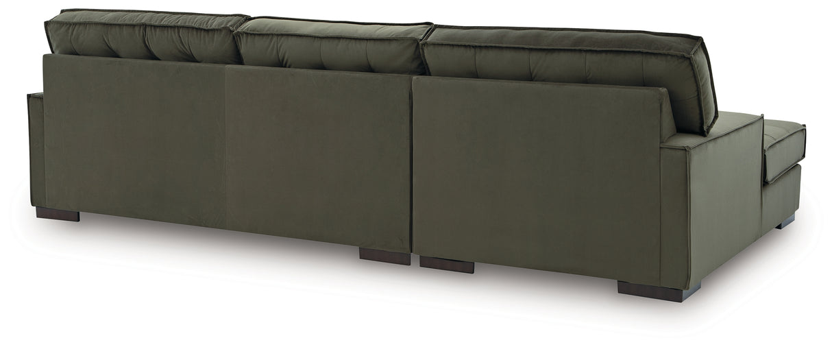 Caspian-Town Olive 2-Piece LAF Chaise Sectional from Ashley - Luna Furniture