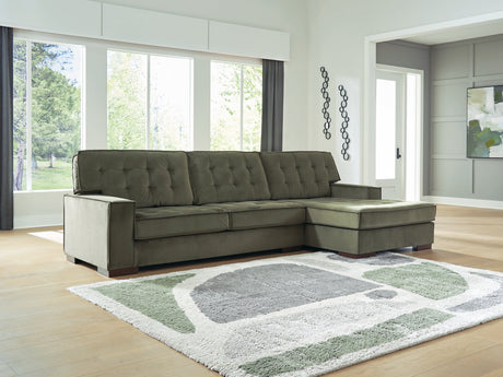 Caspian-Town Olive 2-Piece RAF Chaise Sectional from Ashley - Luna Furniture