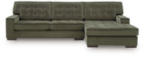 Caspian-Town Olive 2-Piece RAF Chaise Sectional from Ashley - Luna Furniture
