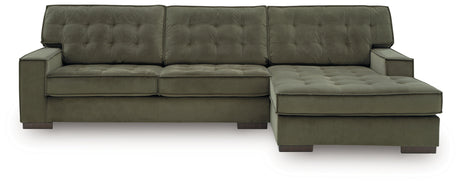 Caspian-Town Olive 2-Piece RAF Chaise Sectional from Ashley - Luna Furniture