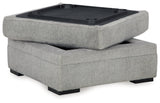Casselbury Cement 2-Piece Sectional with Ottoman from Ashley - Luna Furniture