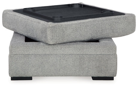 Casselbury Cement 2-Piece Sectional with Ottoman from Ashley - Luna Furniture
