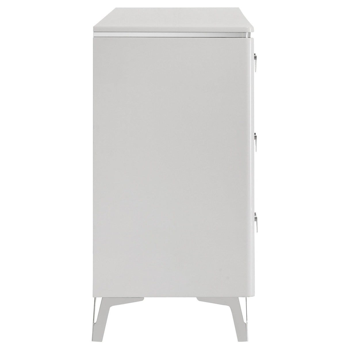 Cassia White High Gloss 6-Drawer Bedroom Dresser from Coaster - Luna Furniture