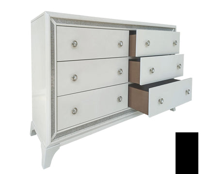 Cassie Illuminating Pearl Bedroom Set from Steve Silver - Luna Furniture