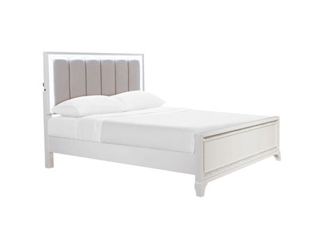 Cassie Illuminating Pearl Bedroom Set from Steve Silver - Luna Furniture