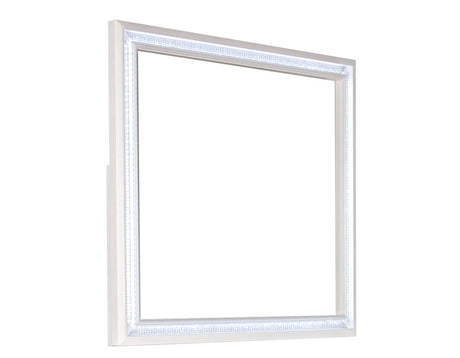 Cassie Illuminating Glam Mirror, Shimmering Pearl Finish (Mirror Only) from Steve Silver - Luna Furniture