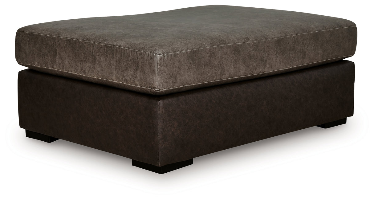 Castille Way Fossil Oversized Accent Ottoman from Ashley - Luna Furniture