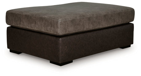 Castille Way Fossil Oversized Accent Ottoman from Ashley - Luna Furniture
