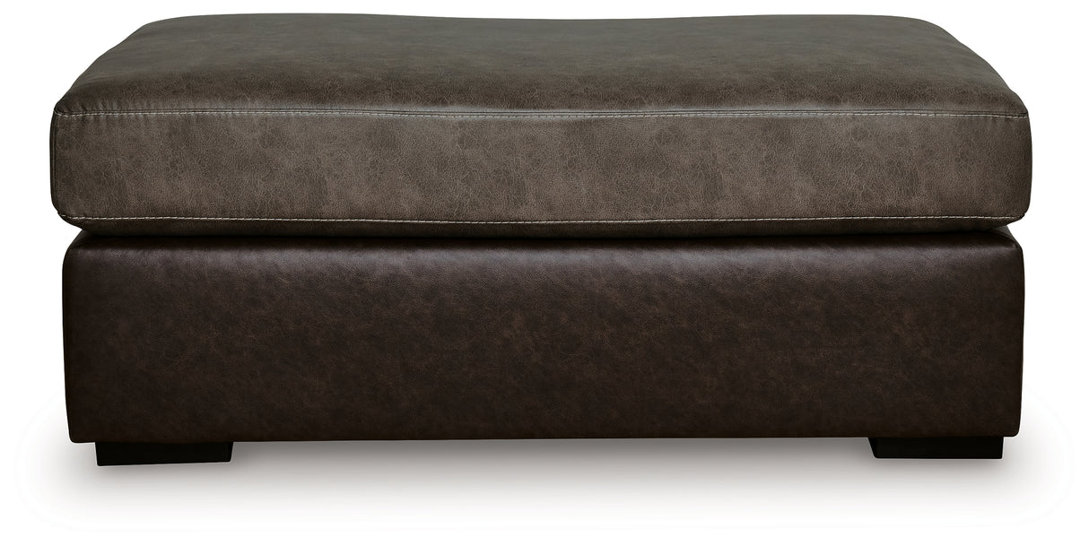 Castille Way Fossil Oversized Accent Ottoman from Ashley - Luna Furniture