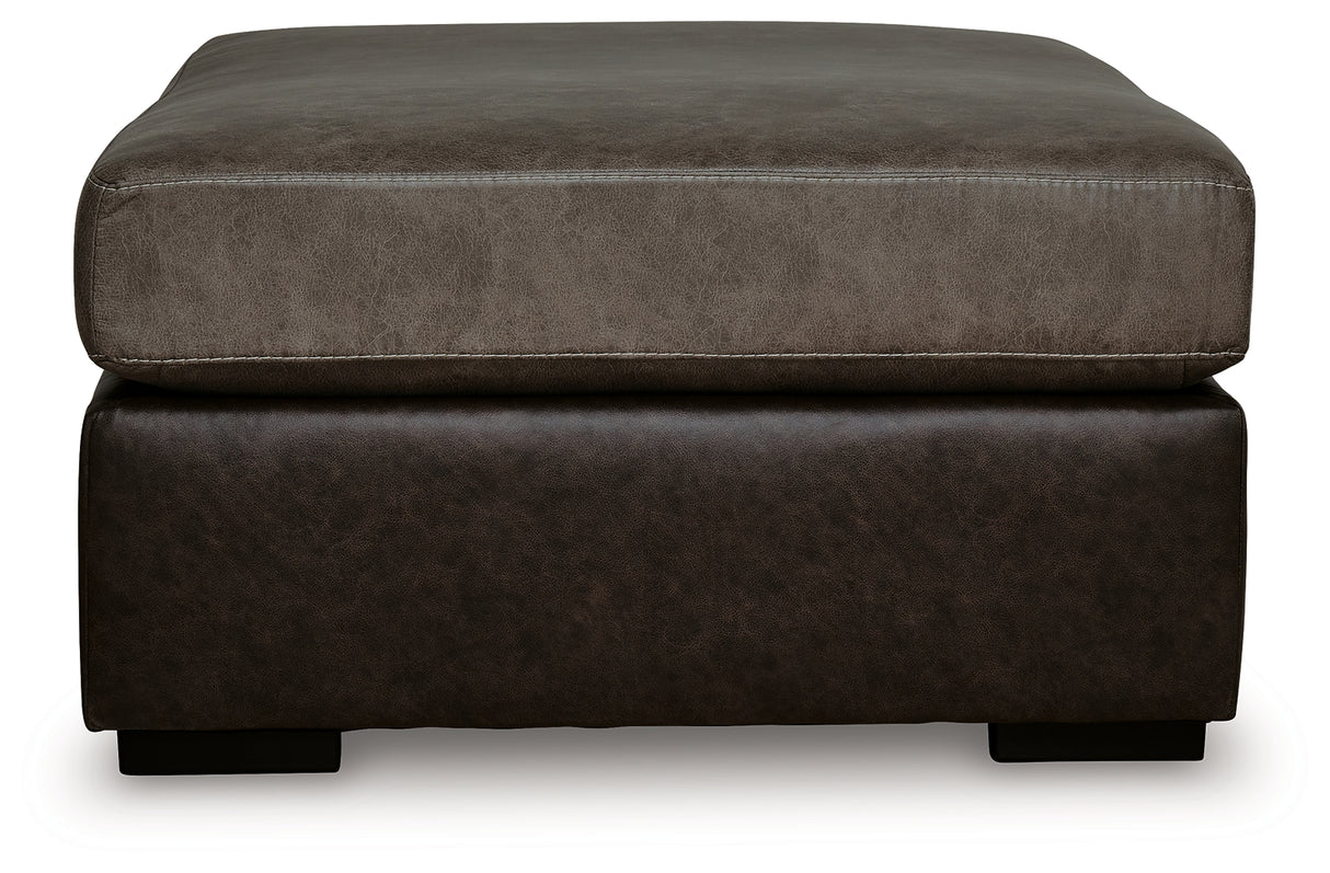 Castille Way Fossil Oversized Accent Ottoman from Ashley - Luna Furniture