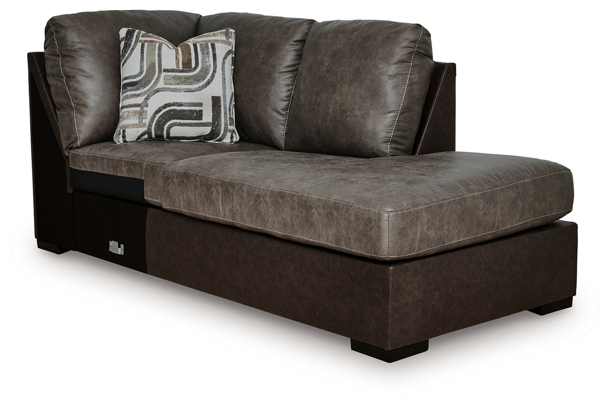 Castille Way Fossil Right-Arm Facing Corner Chaise from Ashley - Luna Furniture