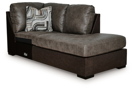 Castille Way Fossil Right-Arm Facing Corner Chaise from Ashley - Luna Furniture