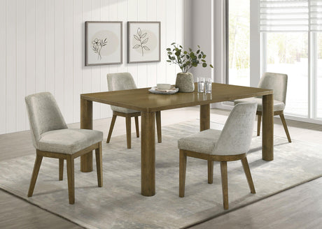 Castlewood 5-piece 71-inch Rectangular Dining Set Brown Oak from Coaster - Luna Furniture