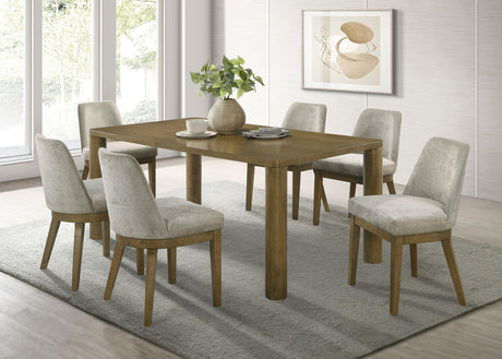 Castlewood 7-piece 71-inch Rectangular Dining Set Brown Oak from Coaster - Luna Furniture
