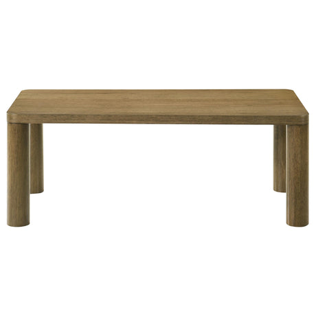 Castlewood Brown Oak Engineered Wood Cocktail Coffee Table from Coaster - Luna Furniture