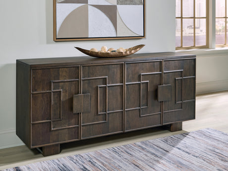 Cato Dark Brown Accent Cabinet from Ashley Furniture - Luna Furniture