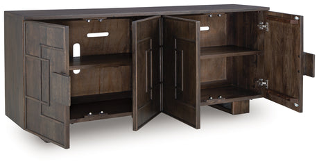 Cato Dark Brown Accent Cabinet from Ashley Furniture - Luna Furniture