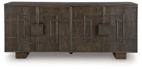 Cato Dark Brown Accent Cabinet from Ashley Furniture - Luna Furniture