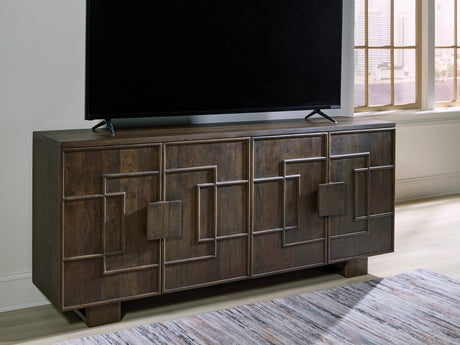 Cato Dark Brown Accent Cabinet from Ashley Furniture - Luna Furniture