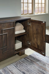Cato Dark Brown Accent Cabinet from Ashley - Luna Furniture