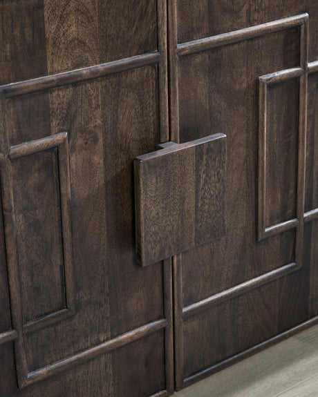 Cato Dark Brown Accent Cabinet from Ashley Furniture - Luna Furniture