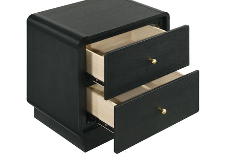 Cavelle Black 2-Drawer Nightstand from Coaster - Luna Furniture