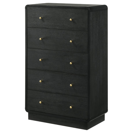 Cavelle Black 5-Drawer Chest from Coaster - Luna Furniture