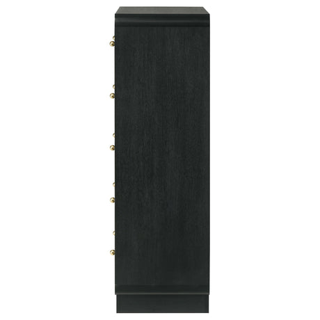Cavelle Black 5-Drawer Chest from Coaster - Luna Furniture