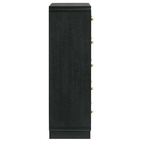 Cavelle Black 5-Drawer Chest from Coaster - Luna Furniture