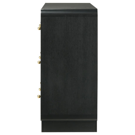 Cavelle Black 6-Drawer Dresser Cabinet from Coaster - Luna Furniture