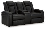 Caveman Den Sofa, Loveseat and Recliner in Midnight from Ashley - Luna Furniture