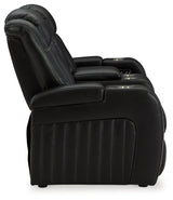 Caveman Den Sofa, Loveseat and Recliner in Midnight from Ashley - Luna Furniture