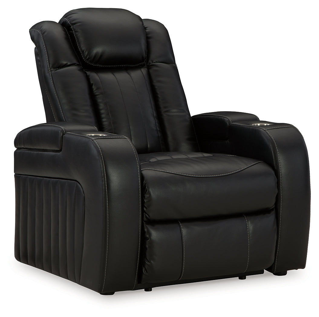 Caveman Den Sofa, Loveseat and Recliner in Midnight from Ashley - Luna Furniture