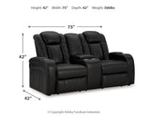 Caveman Den Sofa, Loveseat and Recliner in Midnight from Ashley - Luna Furniture