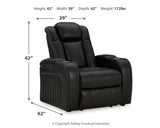Caveman Den Sofa, Loveseat and Recliner in Midnight from Ashley - Luna Furniture