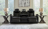 Caveman Den Sofa, Loveseat and Recliner in Midnight from Ashley - Luna Furniture