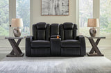 Caveman Den Sofa, Loveseat and Recliner in Midnight from Ashley - Luna Furniture