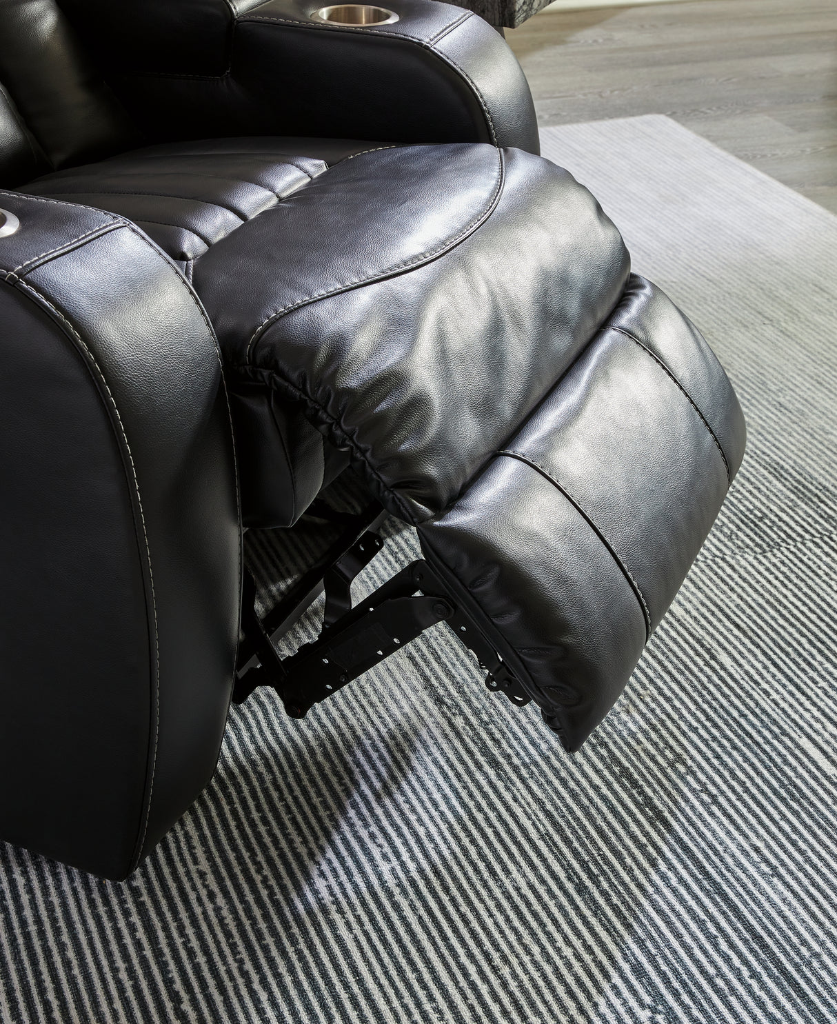 Caveman Den Sofa, Loveseat and Recliner in Midnight from Ashley - Luna Furniture