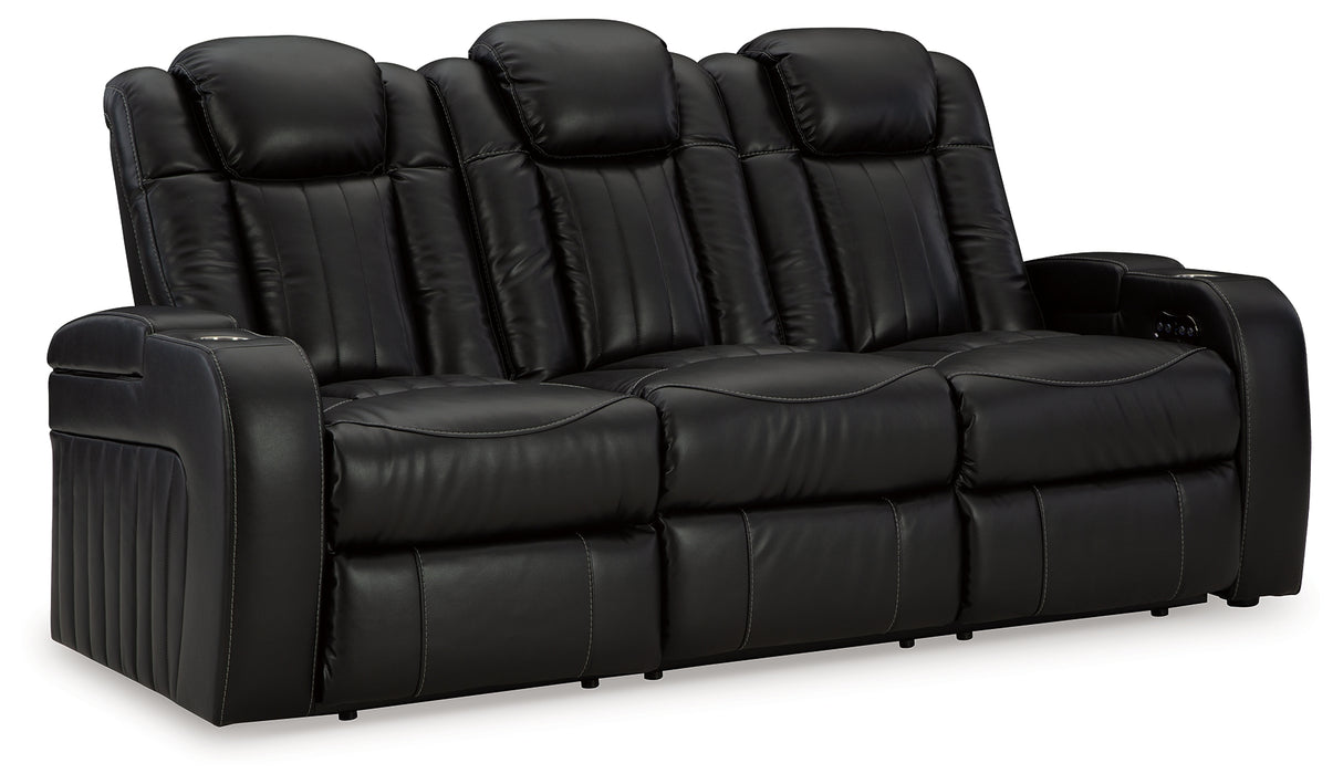 Caveman Den Sofa, Loveseat and Recliner in Midnight from Ashley - Luna Furniture