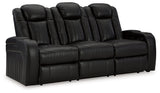Caveman Den Sofa, Loveseat and Recliner in Midnight from Ashley - Luna Furniture