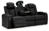 Caveman Den Sofa, Loveseat and Recliner in Midnight from Ashley - Luna Furniture