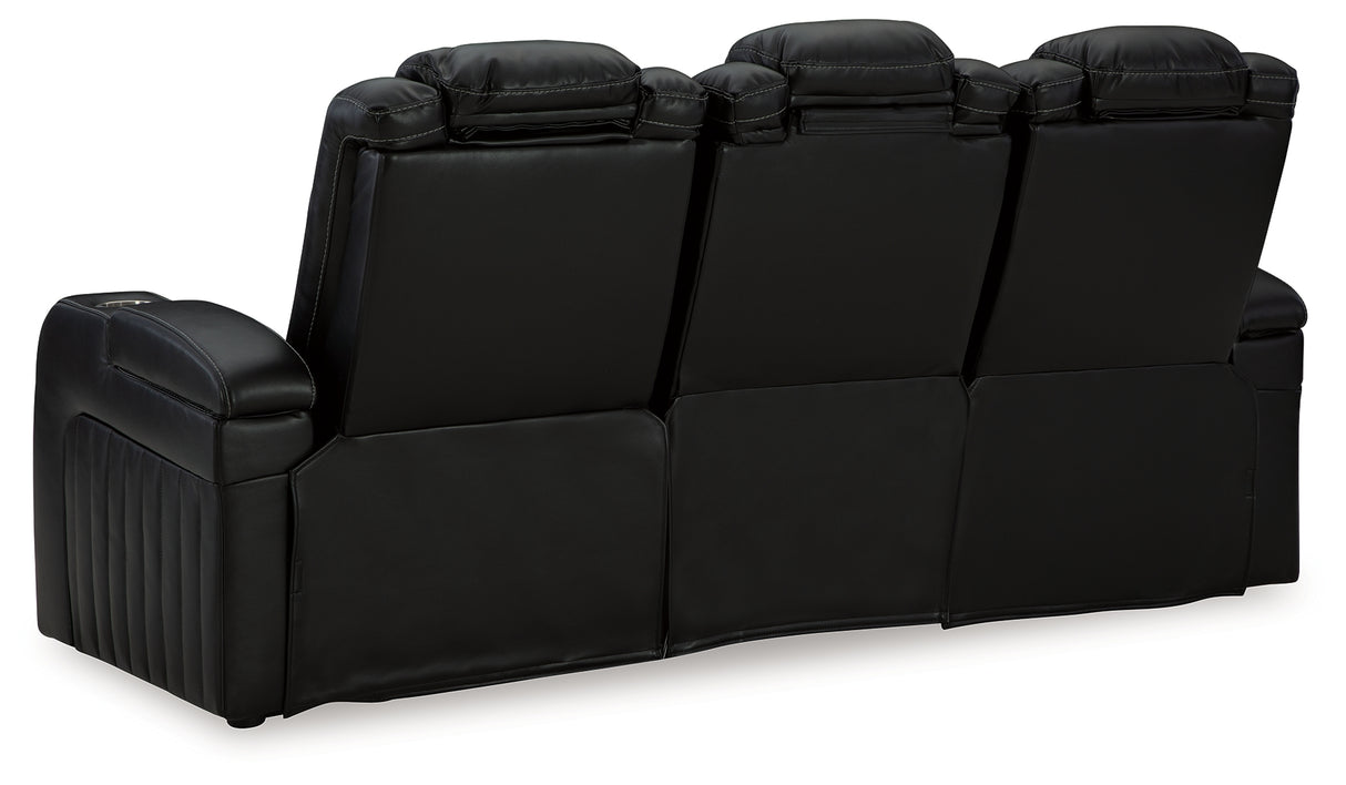 Caveman Den Sofa, Loveseat and Recliner in Midnight from Ashley - Luna Furniture