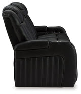 Caveman Den Sofa, Loveseat and Recliner in Midnight from Ashley - Luna Furniture