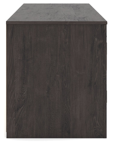 Cayboni Black 71" TV Stand with Electric Fireplace from Ashley - Luna Furniture