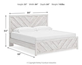 Cayboni King Panel Bed with Dresser and 2 Nightstands in Whitewash from Ashley - Luna Furniture